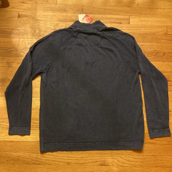 Men’s Tommy Bahama Navy Blue 3/4 Zip Long Sleeve Pullover. Size L. NWT - Picture 2 of 11